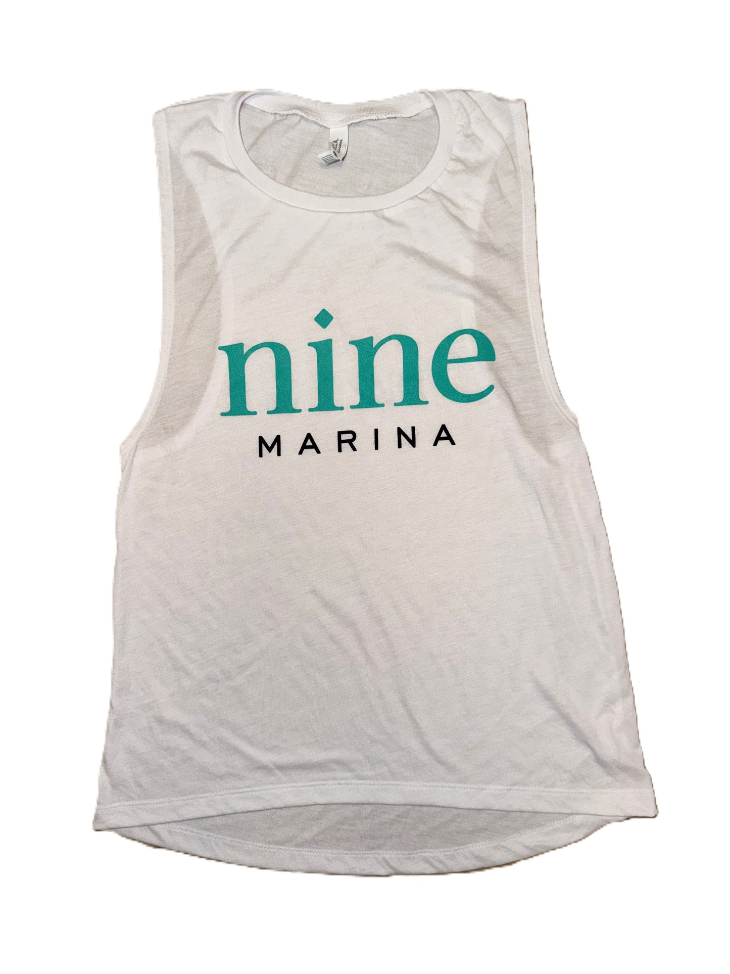 BRANDED - NINE MARINA STACKED MEN'S MUSCLE TANK GREY/WHITE