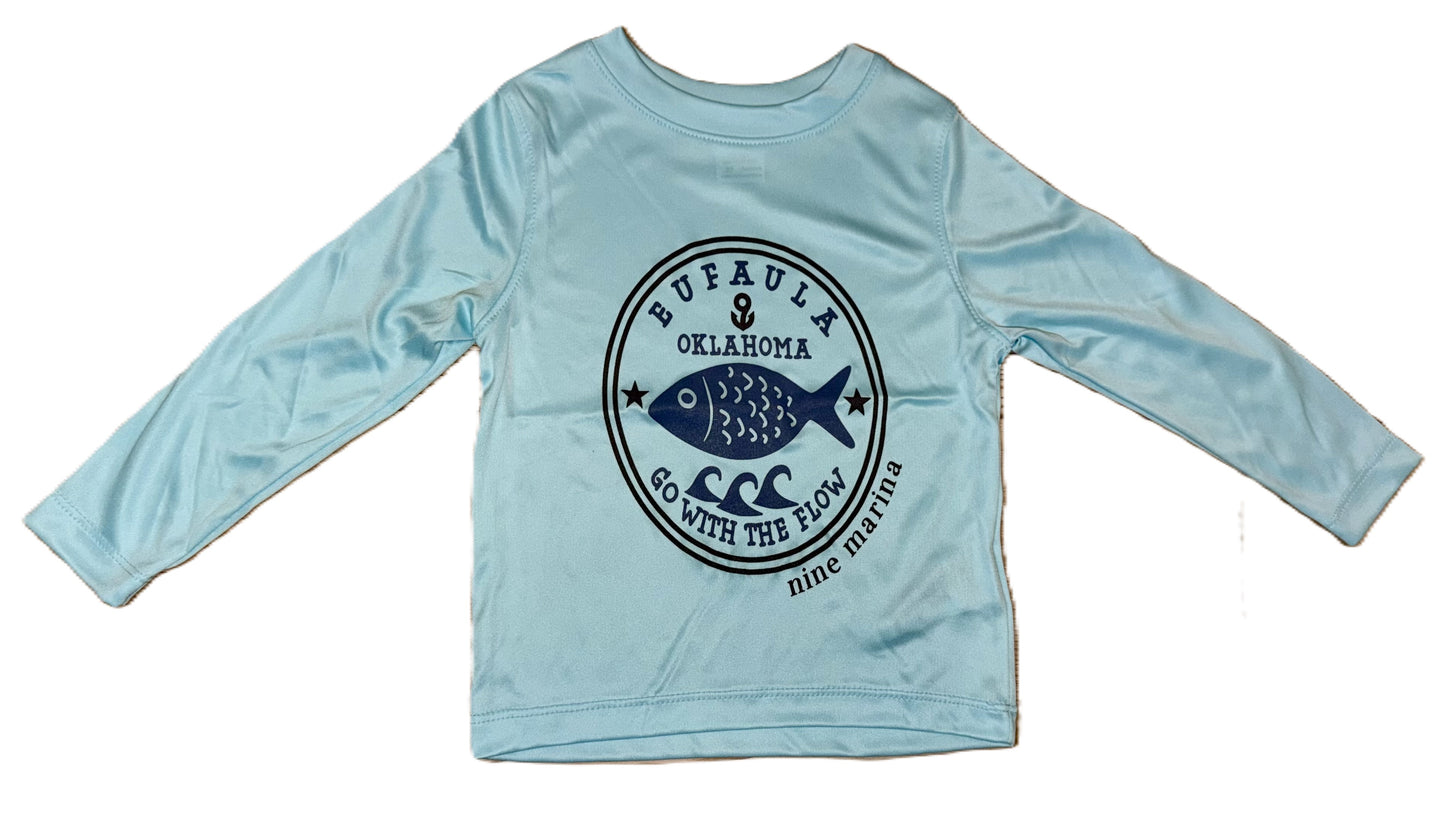 BRANDED - TODDLER GO WITH THE FLOW FISH SHIRT & RASHGUARD