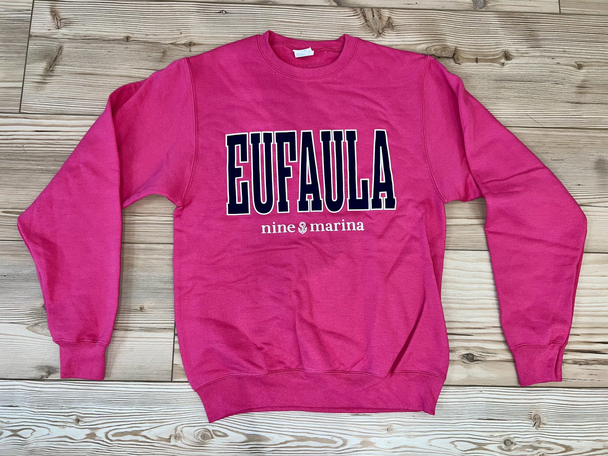 BRANDED LS - EUFAULA NINE SWEATSHIRT GREY/SANGRIA PINK