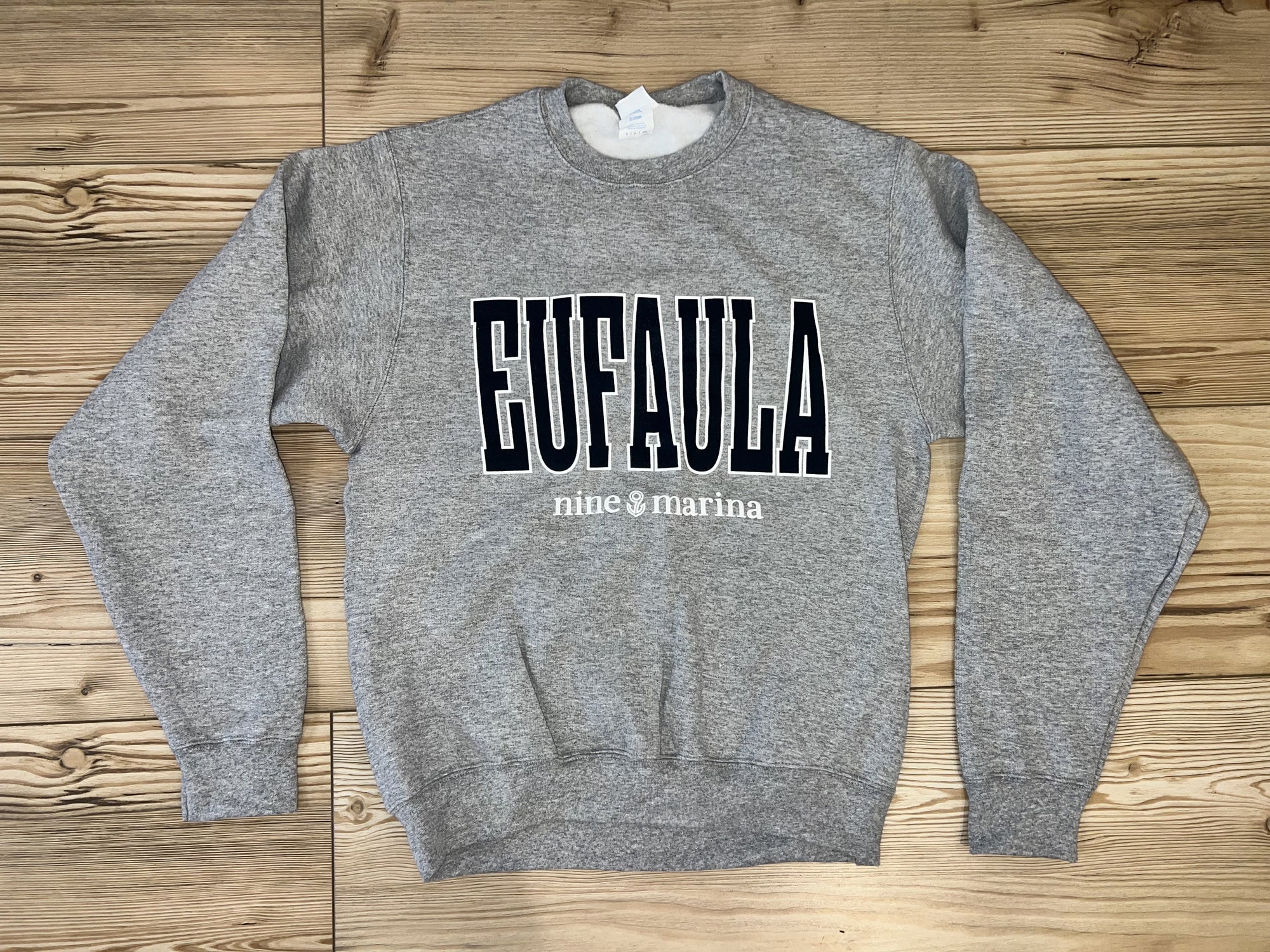 BRANDED LS - EUFAULA NINE SWEATSHIRT GREY/SANGRIA PINK