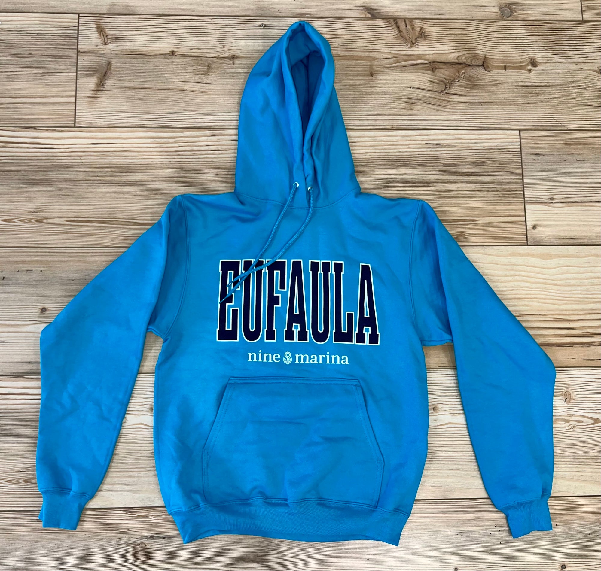 BRANDED LS - EUFAULA HOODIES SANGRIA PINK/AQUA BLUE