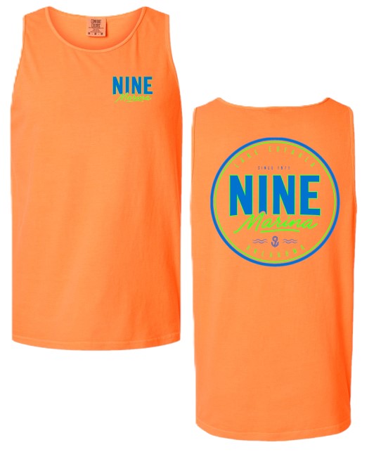 BRANDED - NEON NINE SEAL TANKS PINK & ORANGE