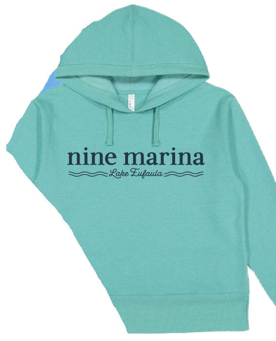 HOODIE '25 - WAVES LAKE EUFAULA NINE CREAM/TURQ/BLUE
