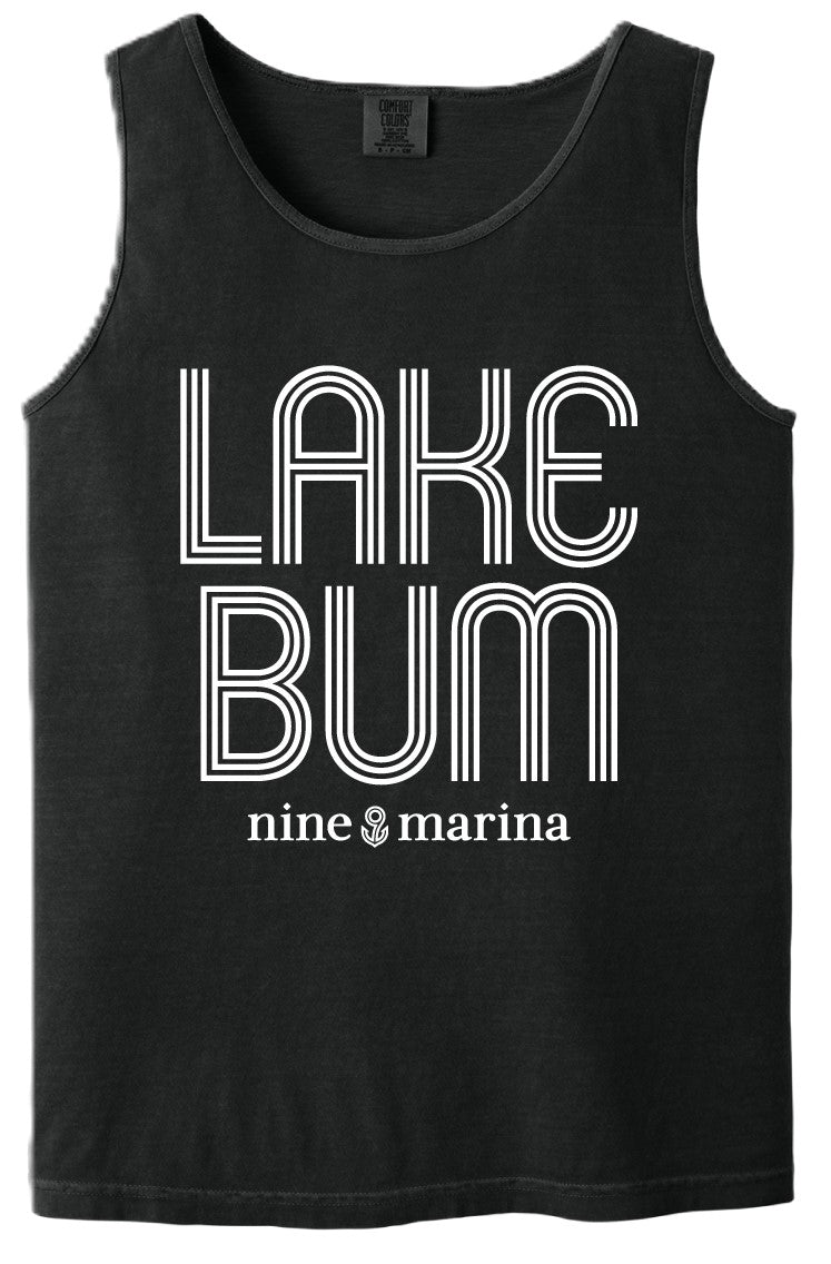 BRANDED - GLOW LAKE BUM 9 BLACK TEE & TANK