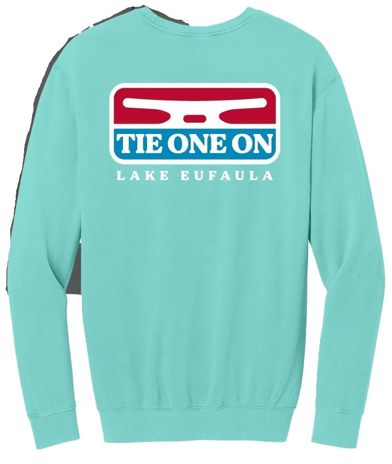 SWEATSHIRT '25 - TIE ONE ON GREY/TURQ SWEATSHIRT