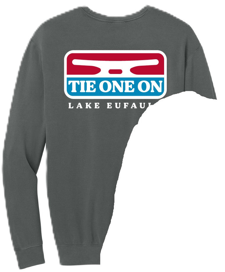 SWEATSHIRT '25 - TIE ONE ON GREY/TURQ SWEATSHIRT
