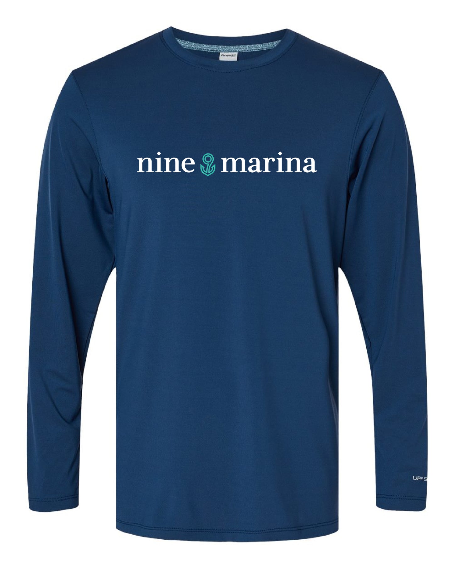 BRANDED - HORIZONTAL 9 LOGO SUNSHIRTS NAVY/GREY