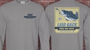 LONGSLEEVE - LAID BACK BASS DESIGN IVORY/GRANITE