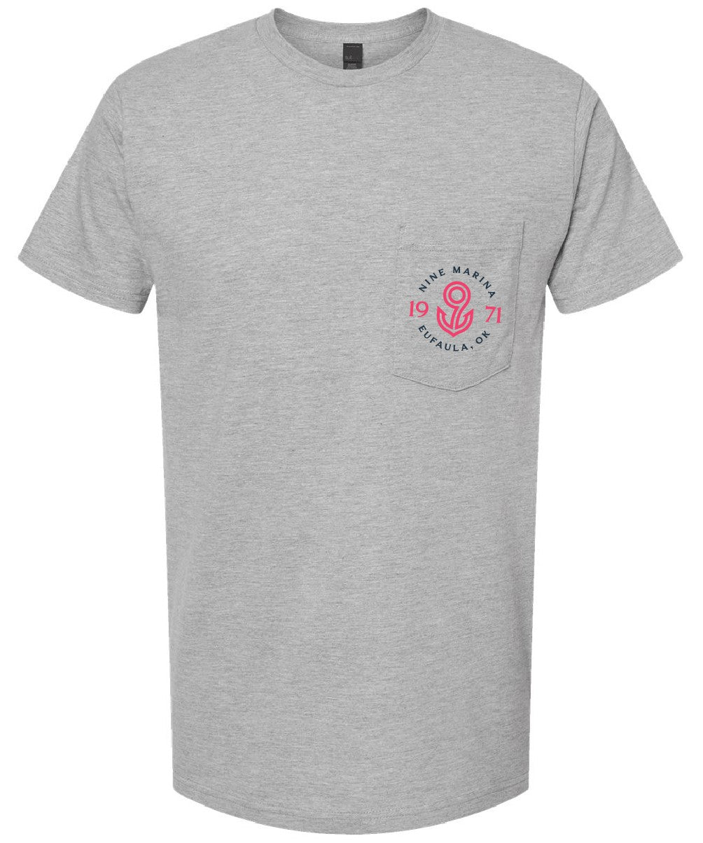 BRANDED TEE - POCKET TEE W/ RED BADGE LOGO