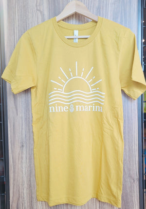 BRANDED TEE - MUSTARD W/ WHITE SUNRISE