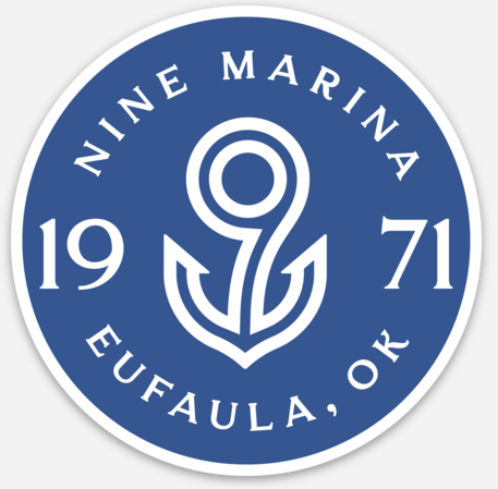 STICKER - CIRCLE NAVY BADGE LOGO 3"