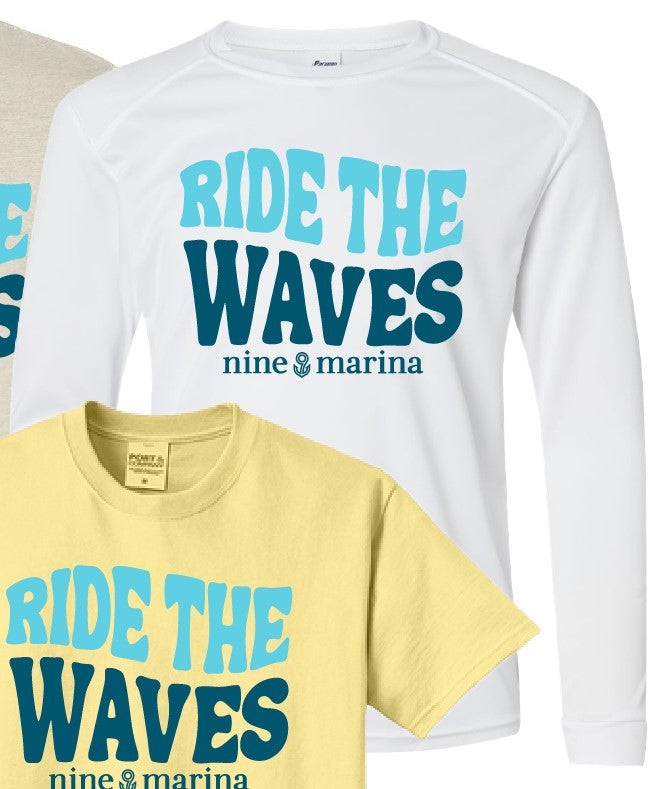BRANDED TEE - YOUTH RIDE THE WAVES