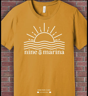 BRANDED TEE - MUSTARD W/ WHITE SUNRISE