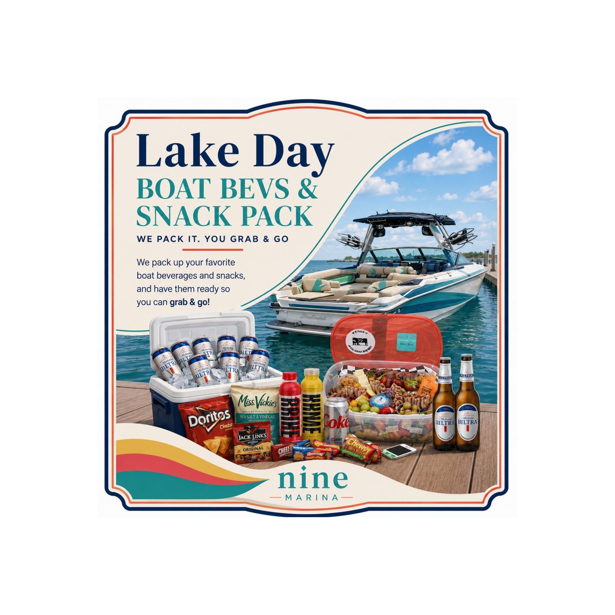 LAKE DAY - BOAT BEVS & SNACK PACK