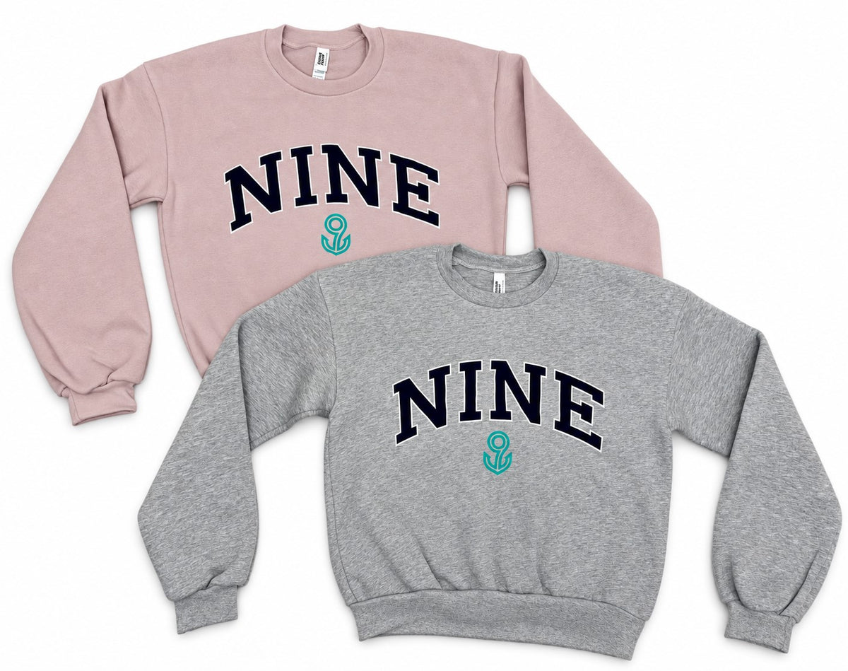 WINTER '26 - BLOCK NINE 9 CROPPED SWEATSHIRT