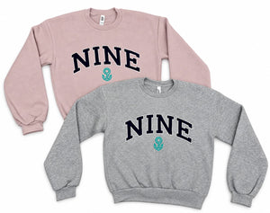 WINTER '26 - BLOCK NINE 9 CROPPED SWEATSHIRT