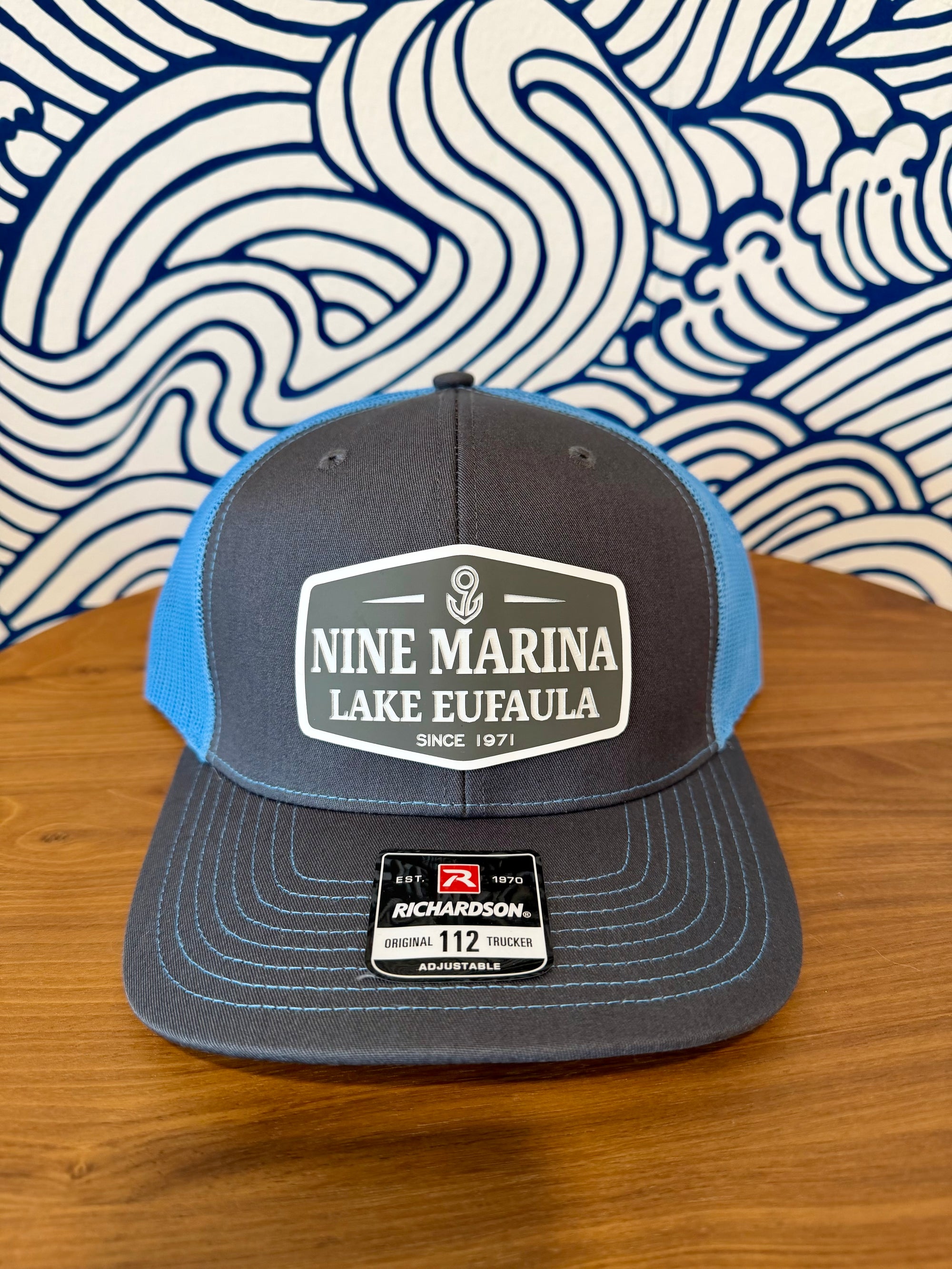 BRANDED - HAT SILICONE 1971 PATCH NINE MARINA LAKE EUFAULA