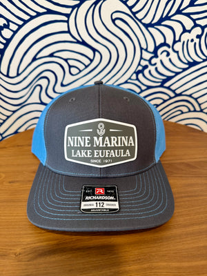 BRANDED - HAT SILICONE 1971 PATCH NINE MARINA LAKE EUFAULA