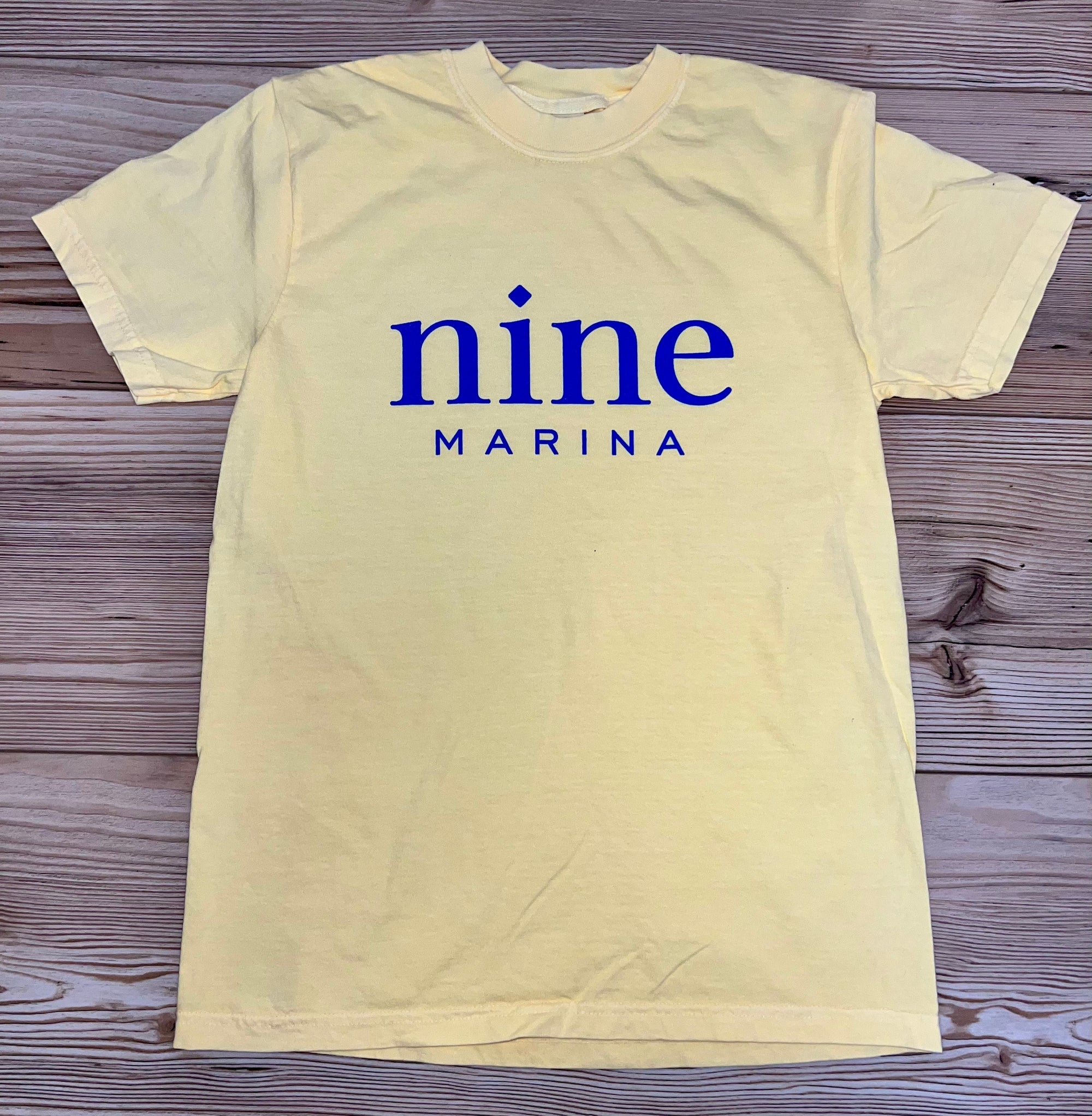 BRANDED TEE - STACKED LOGO ON NEON PINK/MINT/BUTTER