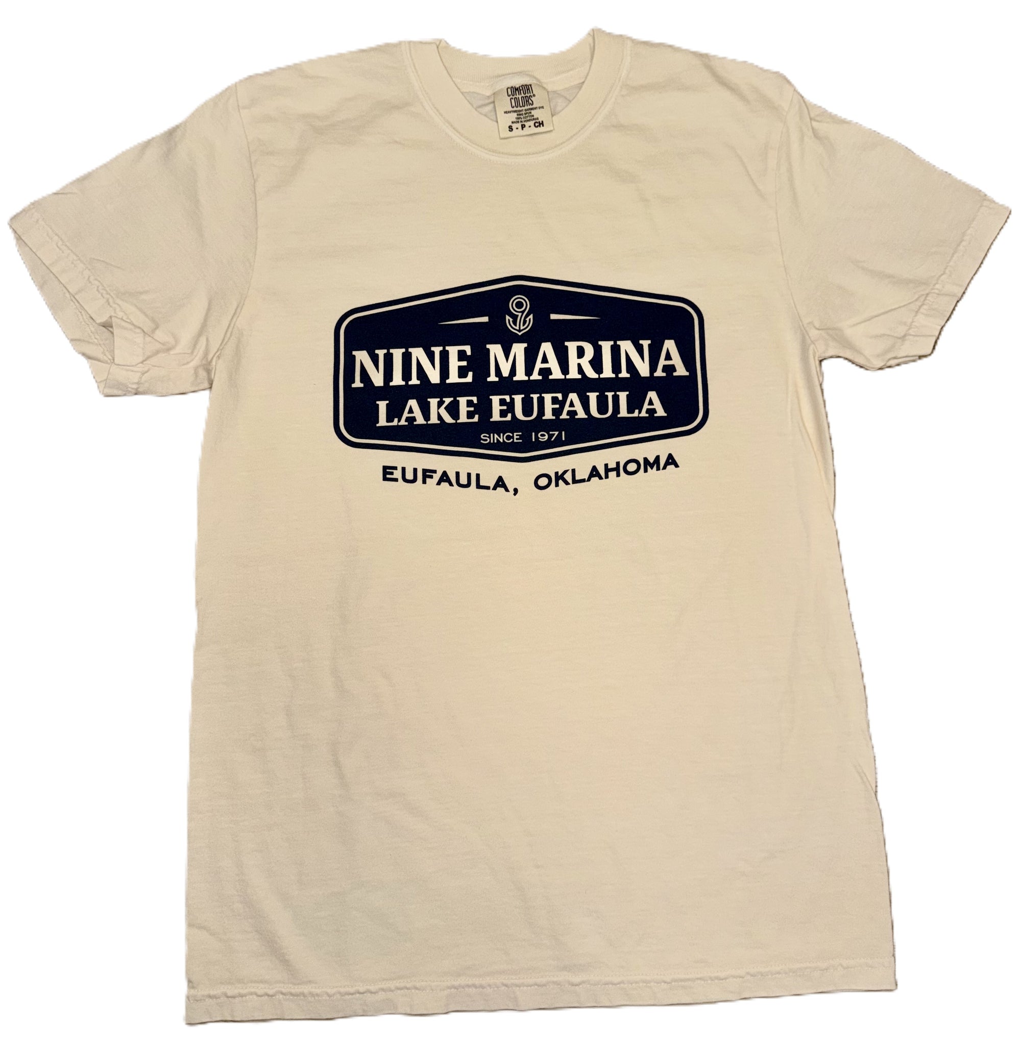 BRANDED - 1971 FILL LABEL T-SHIRT ICE BLUE & IVORY