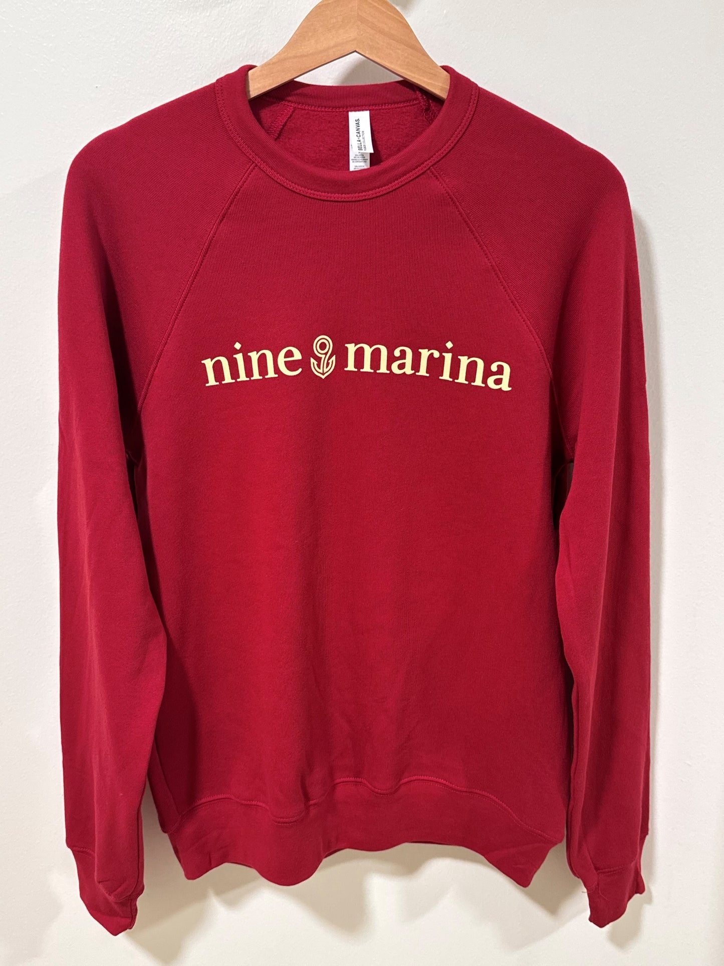 CREWNECK CRIMSON/CREAM HORIZONTAL LOGO WINTER '24