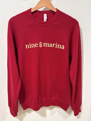 CREWNECK CRIMSON/CREAM HORIZONTAL LOGO WINTER '24