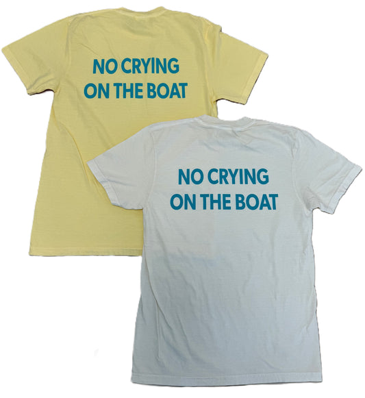 BRANDED - NO CRYING ON THE BOAT T-SHIRTS CREAM & BUTTER