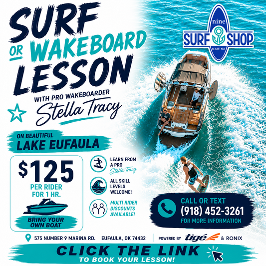 SURF/WAKE LESSON - BRING YOUR OWN BOAT