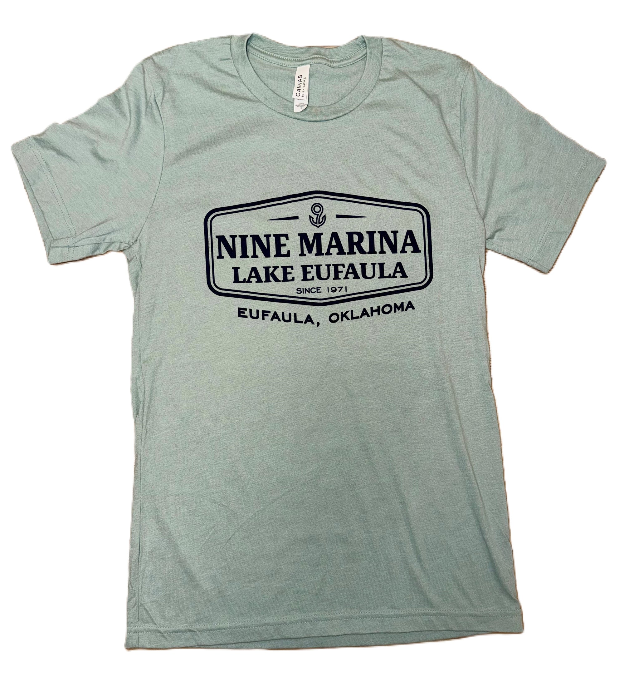 BRANDED - 1971 LABEL T-SHIRT TURQ/CHOC/NAVY/DUSTY BLUE