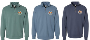 1/4 ZIP - VINTAGE FLAGS ON CYPRESS/SLATE/NAVY