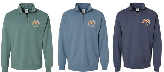 1/4 ZIP - VINTAGE FLAGS ON CYPRESS/SLATE/NAVY