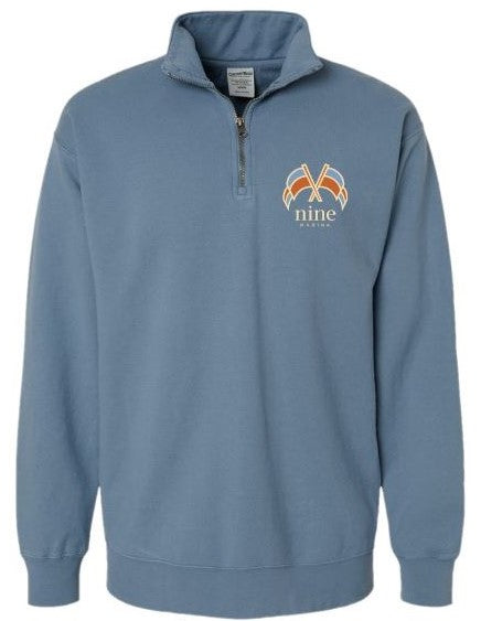 1/4 ZIP - VINTAGE FLAGS ON CYPRESS/SLATE/NAVY
