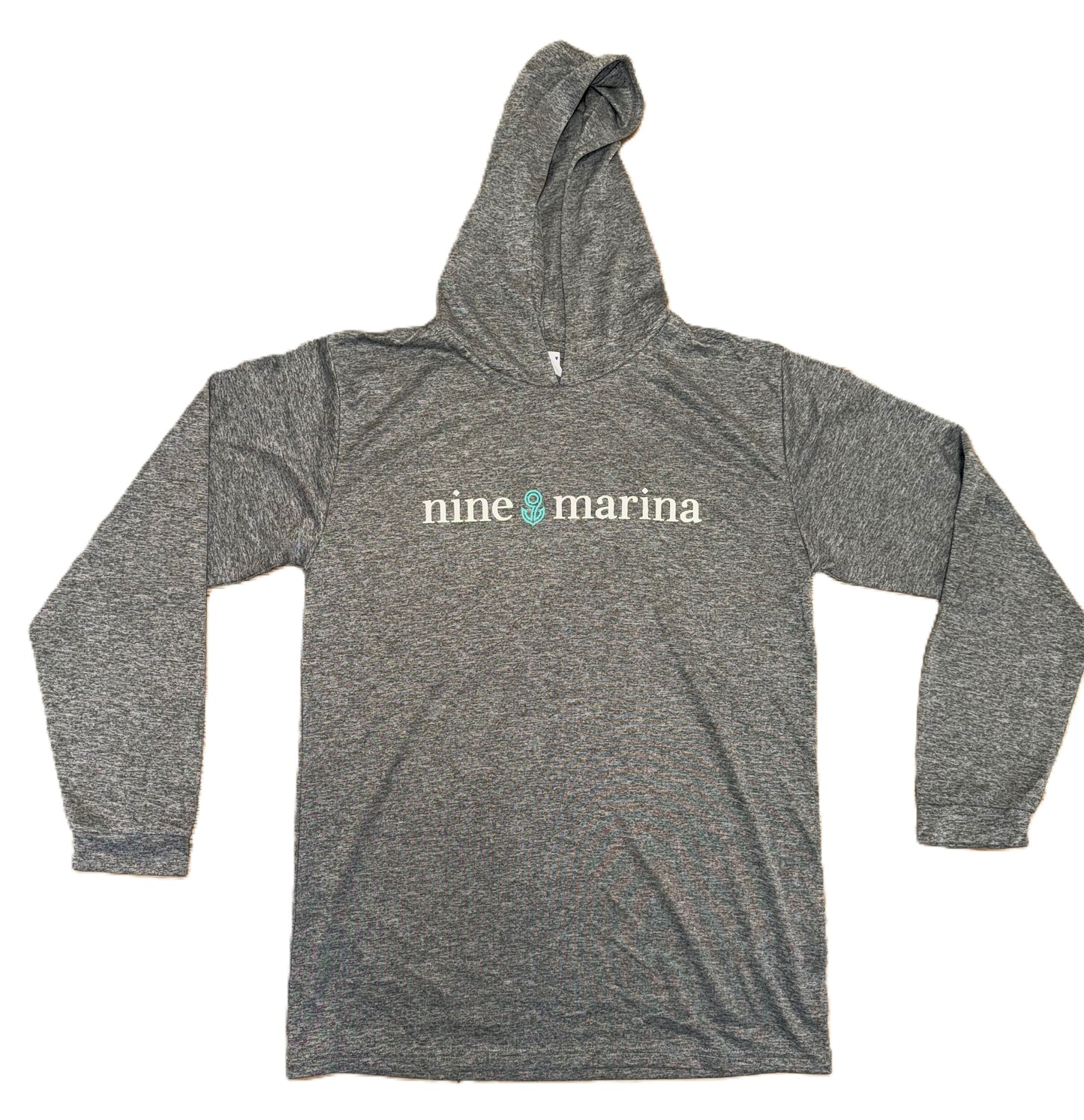BRANDED - HORIZONTAL 9 LOGO SUNSHIRTS NAVY/GREY