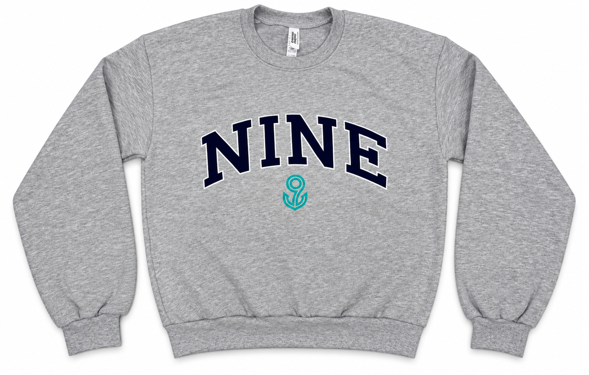 WINTER '26 - BLOCK NINE 9 CROPPED SWEATSHIRT