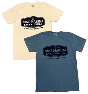 BRANDED - 1971 FILL LABEL T-SHIRT ICE BLUE & IVORY