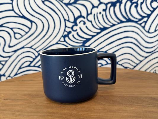 COFFEE MUG - Navy Mug 12oz White Badge Logo