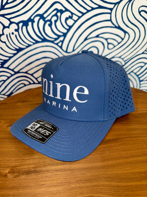 1010/26 - HAT WHITE NINE MARINA LOGO EMBROIDERED