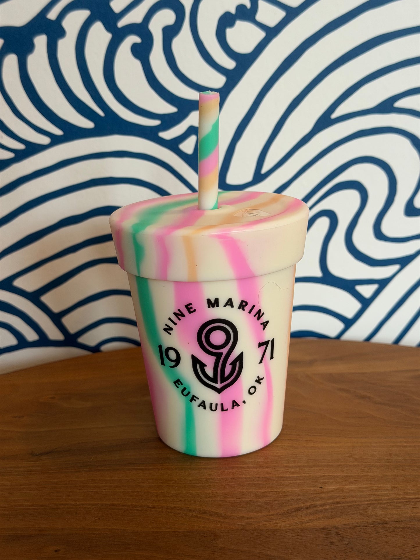 SILIPINT - KIDS 8oz TUMBLER BLK 9 BADGE LOGO
