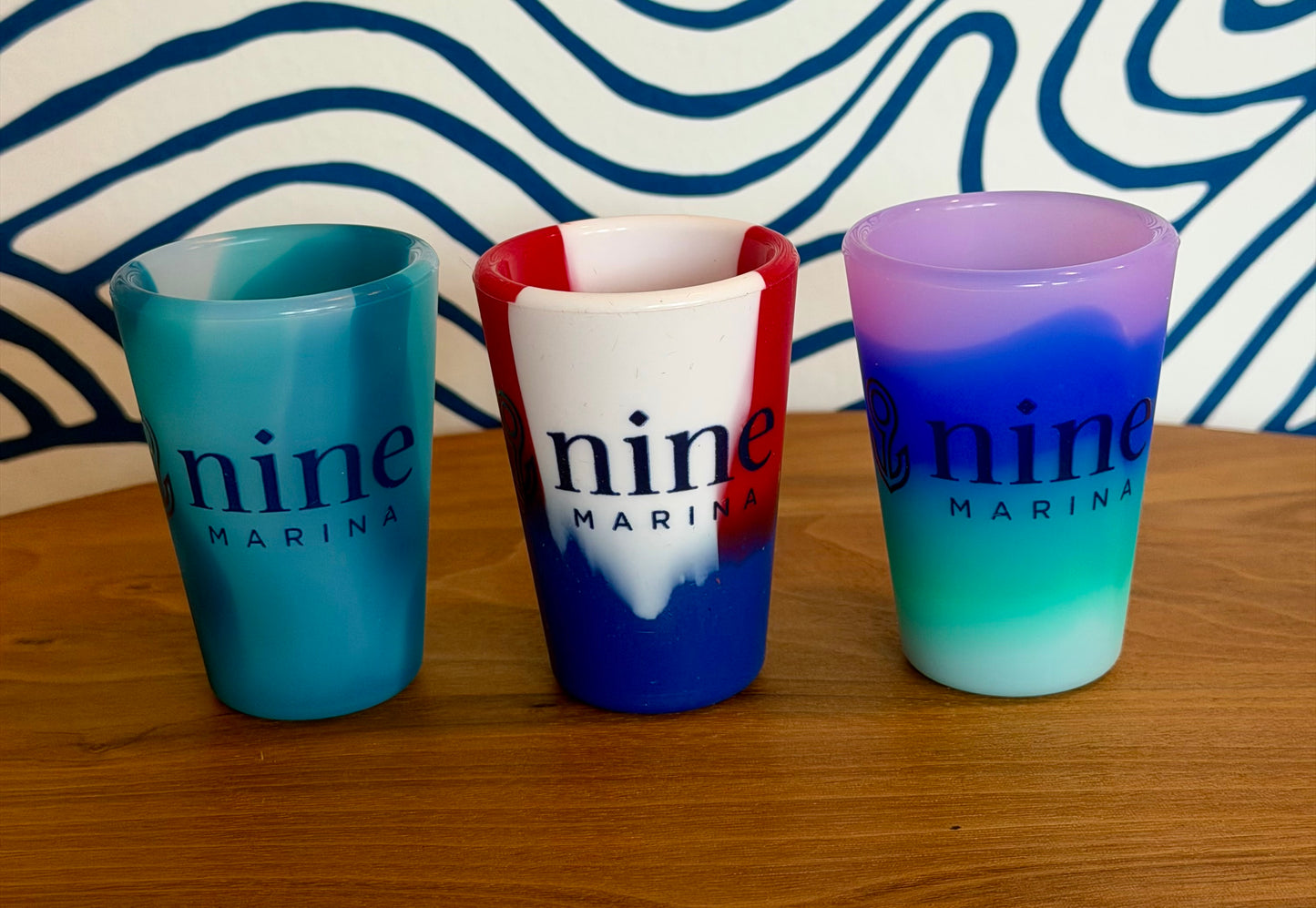 SILIPINT - SHOT GLASS W/ 9 NINE BLACK LOGO