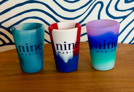 SILIPINT - SHOT GLASS W/ 9 NINE BLACK LOGO