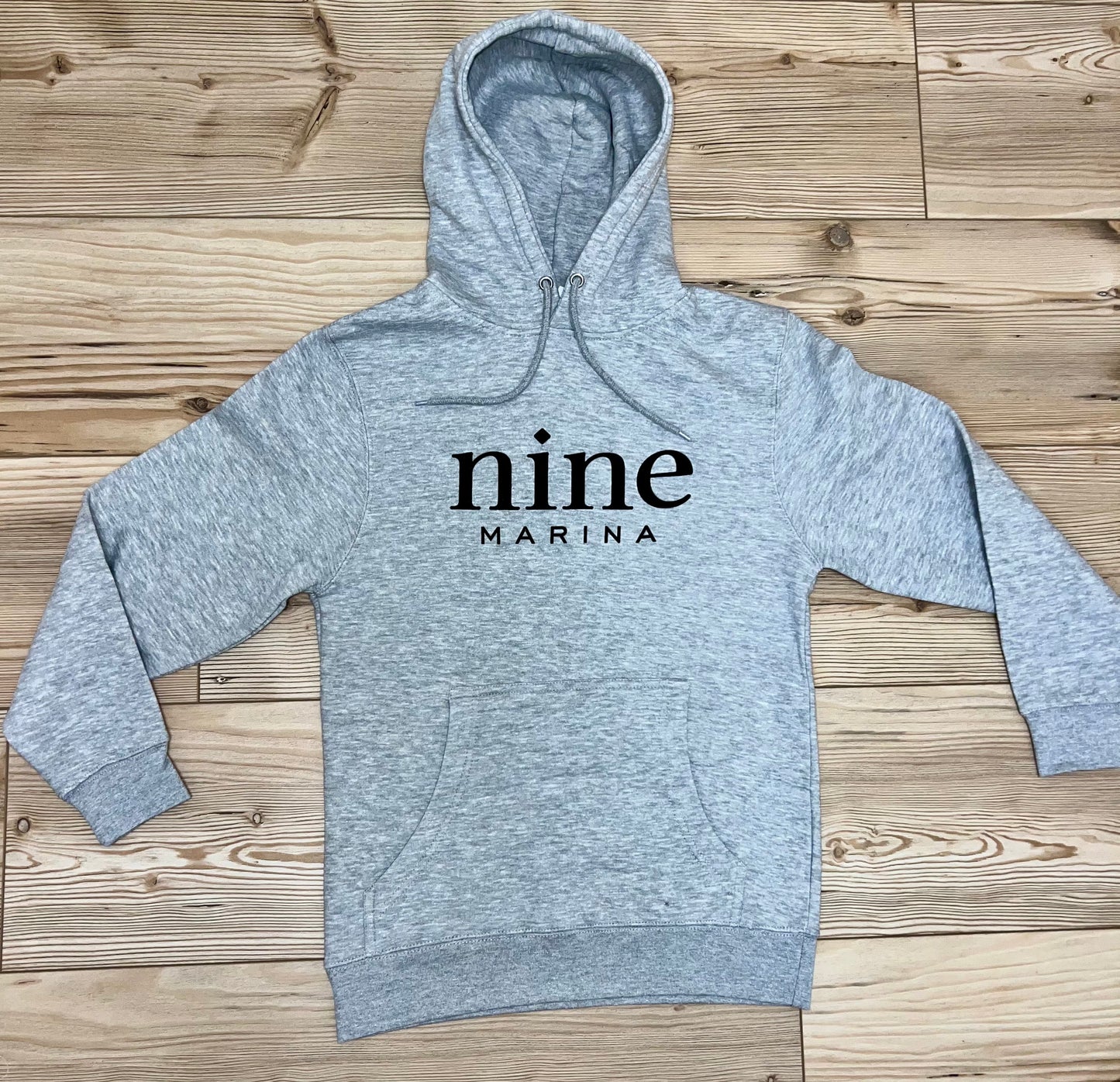 HOODIE - GREY & OATMEAL W/ STACKED BLACK NINE LOGO