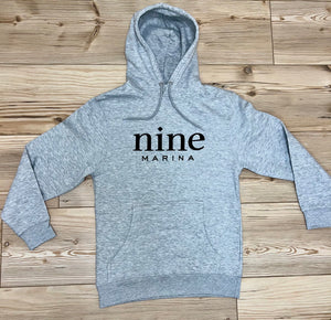 HOODIE - GREY & OATMEAL W/ STACKED BLACK NINE LOGO