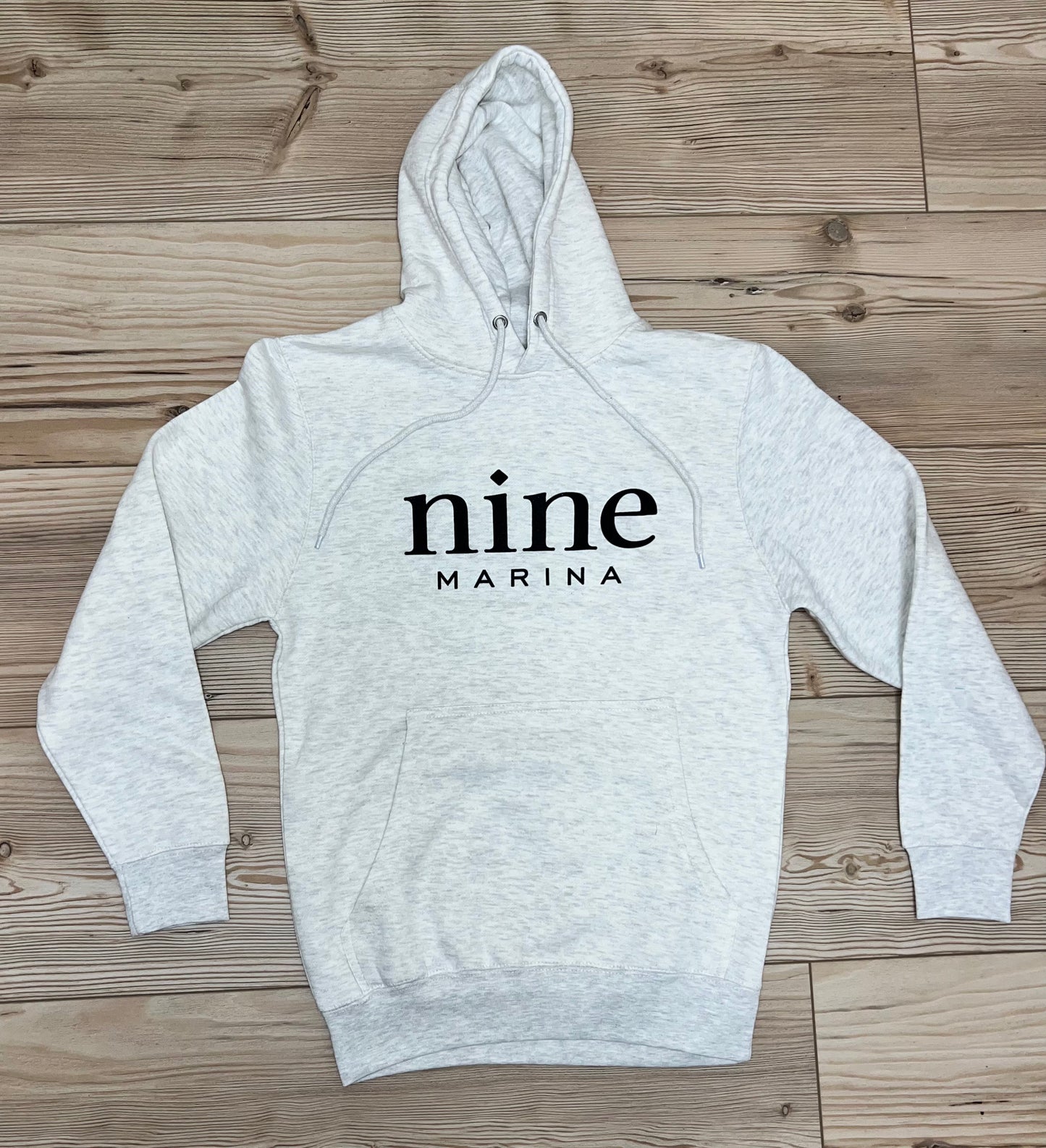 HOODIE - GREY & OATMEAL W/ STACKED BLACK NINE LOGO
