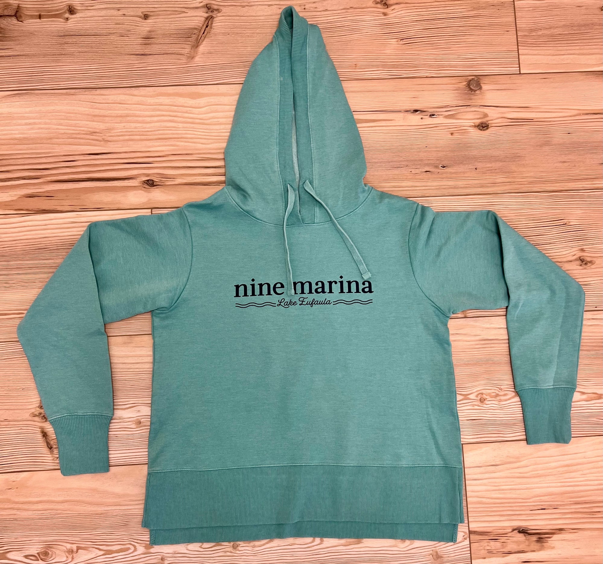 HOODIE '25 - WAVES LAKE EUFAULA NINE CREAM/TURQ/BLUE