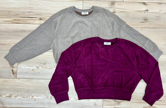 HYFVE - SOFT COTTON SWEATER CHERRY & MOCHA
