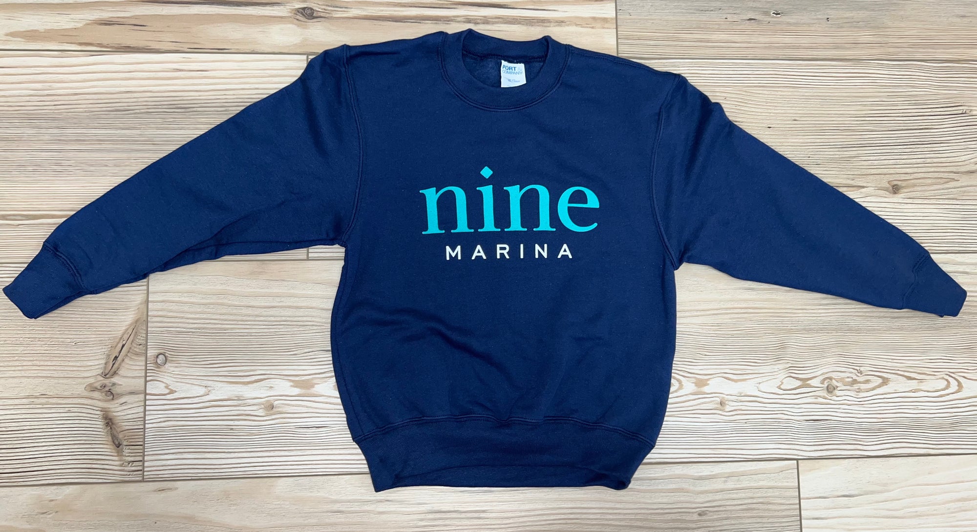 YOUTH WINTER '25 - NAVY CREWNECK 2 TONE STACKED NINE