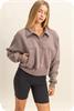 HYFVE - 1/4 BUTTON CROPPED PULLOVER