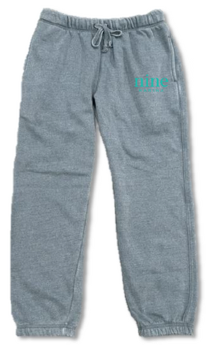 VC - SWEATPANTS SAGE GREEN W/ TURQ STACKED LOGO WINTER '24