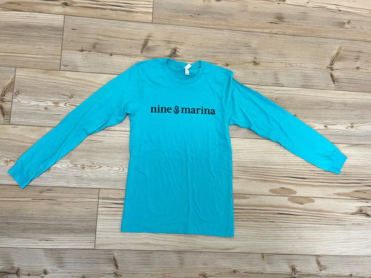 LONGSLEEVE BLUE W/ HORIZONTAL LOGO WINTER '24