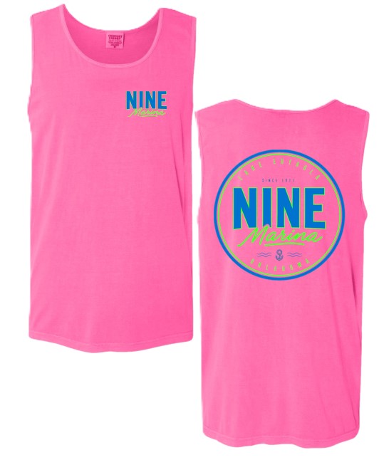 BRANDED - NEON NINE SEAL TANKS PINK & ORANGE